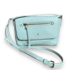 Kate Spade Cobble Hill Mini Crossbody leather Purse Bag Light Blue toddy